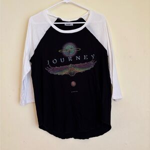 Lauren Moshi Black and White Journey Graphic Tee